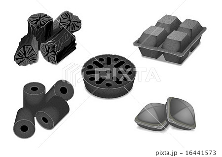 煉炭のイラスト素材