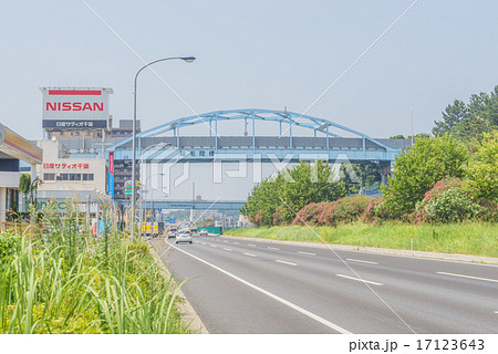 稲毛陸橋の写真素材