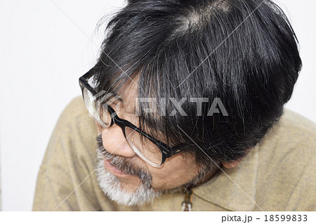 髪フサフサ ふさふさの写真素材