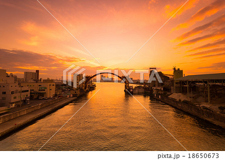 安治川大水門の写真素材