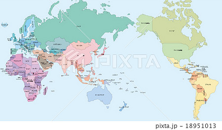 世界地図 地図 世界 大陸のイラスト素材