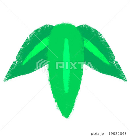 笹 クレヨンタッチ アイコン 正月のイラスト素材