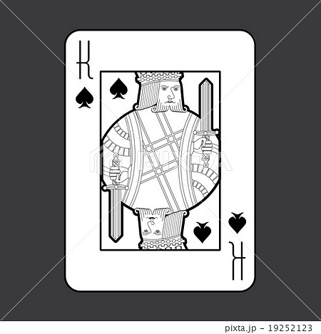 王 王様 キング トランプのイラスト素材