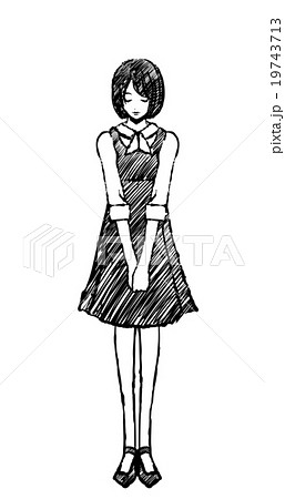 頭を下げるのイラスト素材