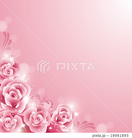 薔薇背景のイラスト素材