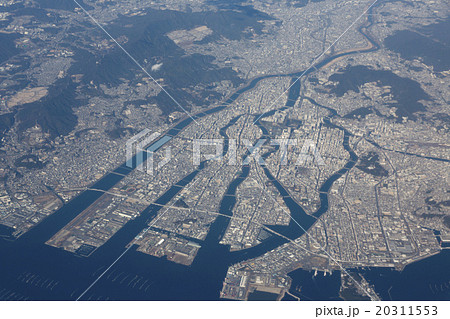 空撮 広島市 航空写真 広島の写真素材 - PIXTA