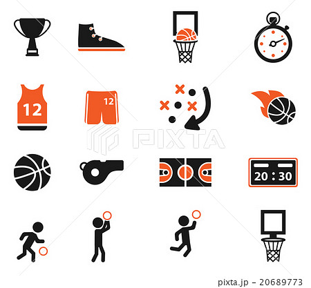 バスケ バスケットボール スニーカー フォームのイラスト素材