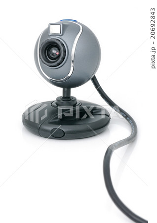 ウェブカメラ ビデオ 会議 デジタル処理での写真素材