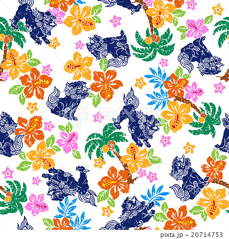 ベクター シルエット シーサー 可愛いの写真素材