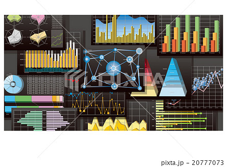 帯グラフのイラスト素材