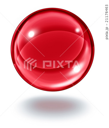 赤い 赤色 水晶 水晶玉のイラスト素材