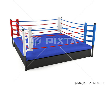 ボクシングリング コーナー ボクシング イラストの写真素材
