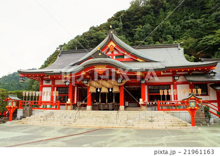 太鼓谷神社本殿の写真素材