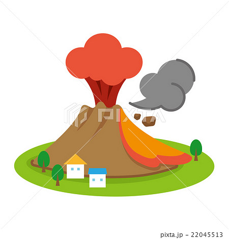 噴火 火山 災害 ベクターのイラスト素材