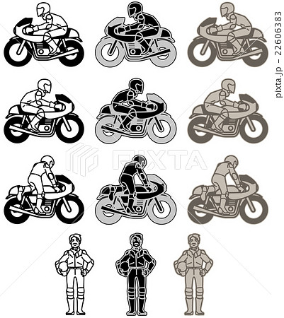 カフェレーサータイプのイラスト素材 カフェレーサータイプのイラスト素材