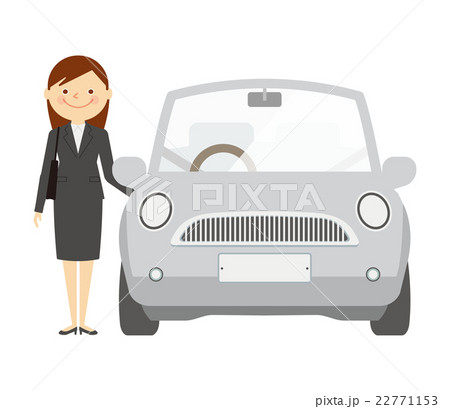 マイカー通勤のイラスト素材