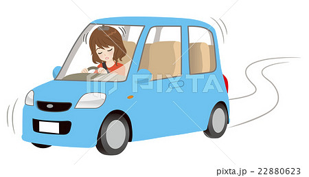 フラフラ運転のイラスト素材