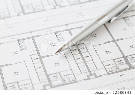 設計図の写真素材
