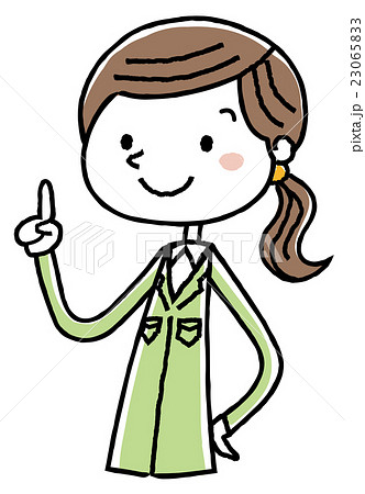 作業員 点検 女性 チェックのイラスト素材