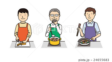 料理 料理教室 料理男子 クッキングのイラスト素材 Pixta