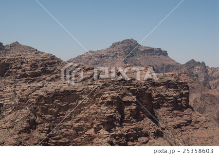 ぺトラ遺跡 ジャバル ハールン山 アロンの墓 モーゼの弟 の写真素材