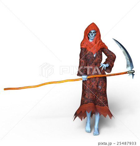 大鎌 ポーズの写真素材