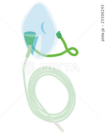 酸素マスク 入院のイラスト素材