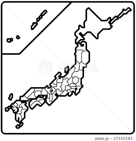 略地図 東北のイラスト素材