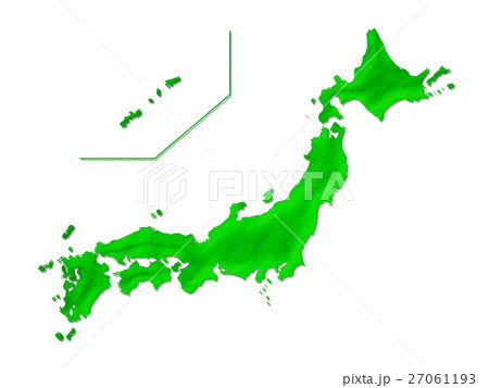 日本地図 地図 北海道地方 デフォルメのイラスト素材