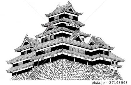 松本城のイラスト素材集 ピクスタ