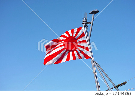旗 日章旗 軍旗 大日本帝国 国旗の写真素材