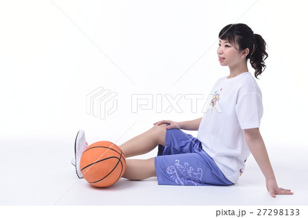 女子バスケ ユニフォームの写真素材