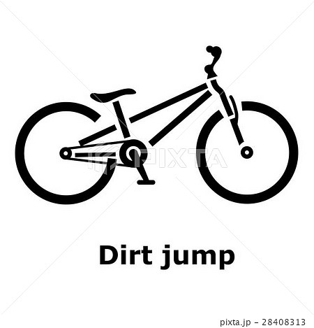 自転車 シンプル 単純 簡単のイラスト素材
