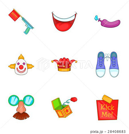 面白い アイコン セット 組み合わせのイラスト素材