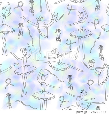 バレエ バレリーナ 桃色 壁紙 ピンクのイラスト素材