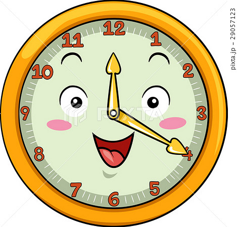 時計 時間 クリップアート 文字盤のイラスト素材