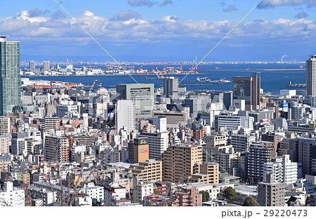 神戸 都会 都市 街の写真素材