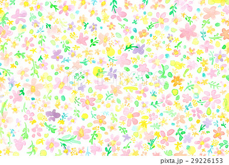 背景素材 花柄 カラフル パステルカラーのイラスト素材