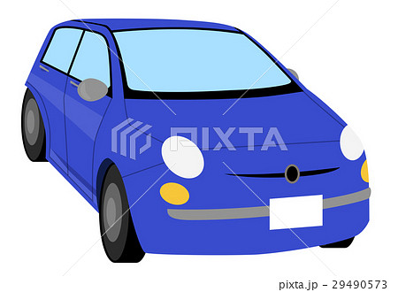 自動車 車 青い車 青色のイラスト素材