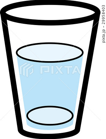 水 コップ ミネラルウォーター 飲料水のイラスト素材