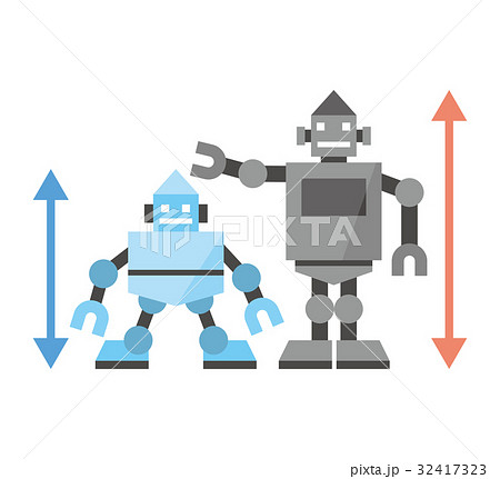 身長差のイラスト素材 Pixta