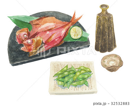 水彩画 『金目鯛』 水彩画 『金目鯛』