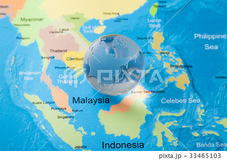 東南アジア 地図の写真素材