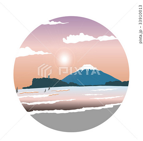 江ノ島 富士山 海 海岸のイラスト素材 - PIXTA