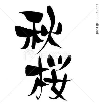 筆文字 コスモス 漢字 書のイラスト素材 - PIXTA