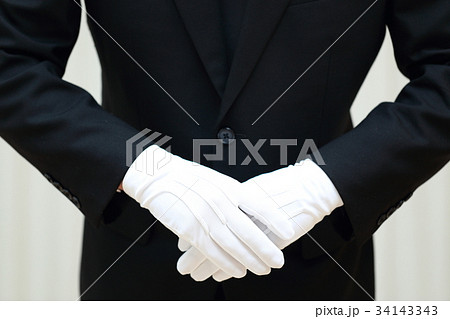 白手袋の写真素材