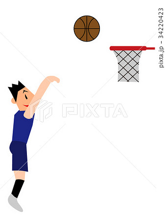 ベクター バスケットボール 体育館 部活のイラスト素材