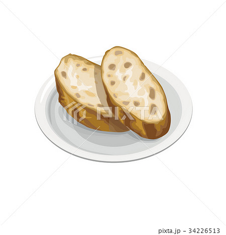 食べ物 パン フランスパン バケットのイラスト素材