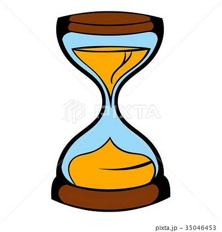 砂時計 白バック 時間 おしゃれの写真素材