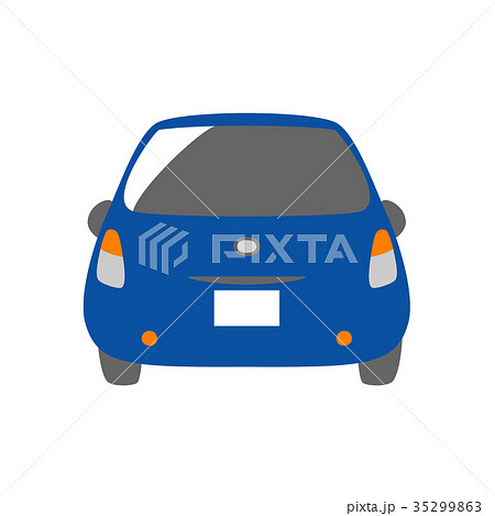 車 自動車 後ろ 背面のイラスト素材 Pixta